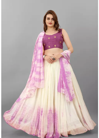 Women's Georgette Semi-stitched Lehenga Choli