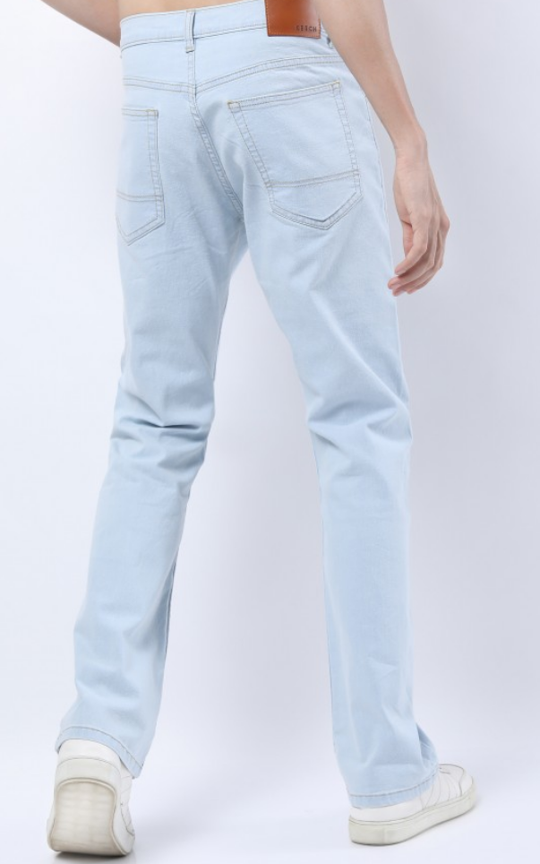 Ketch Men Blue Bootcut Clean Look Jeans