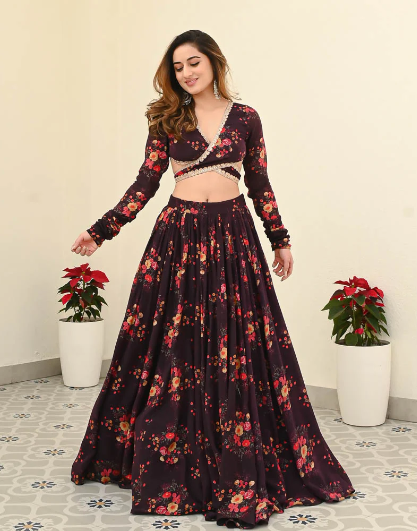 BURNT RUSSET LEHENGA SET