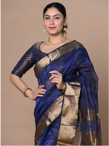 Very Much Indian Woven Design Zari Silk Cotton Paithani Saree