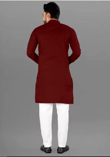 FRELURO  Men Cotton Blend Kurta Pyjama Set