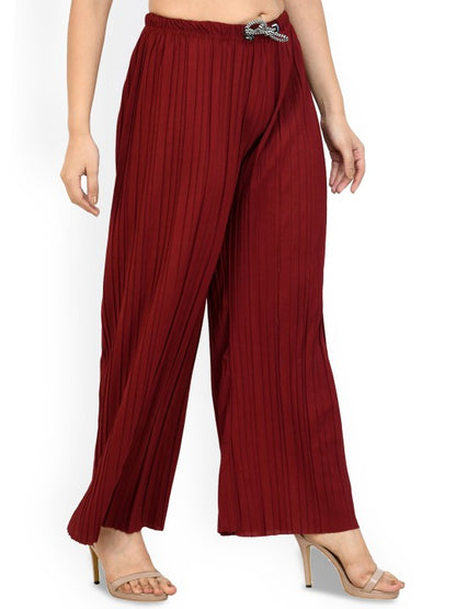 Women Relaxed Loose Fit High-Rise Trousers