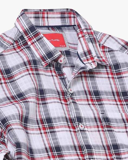 Men Checked Slim Fit Shirt