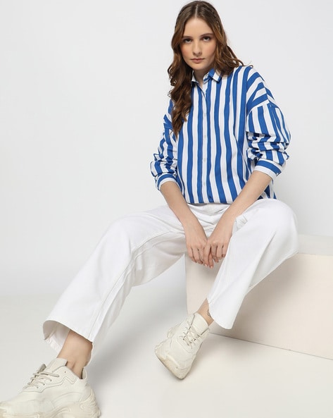 Women Striped Oversized Fit Shirt