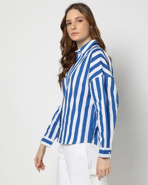 Women Striped Oversized Fit Shirt