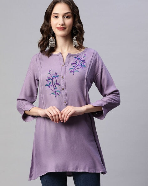 SHEWILL Embroidered A-Line Tunic