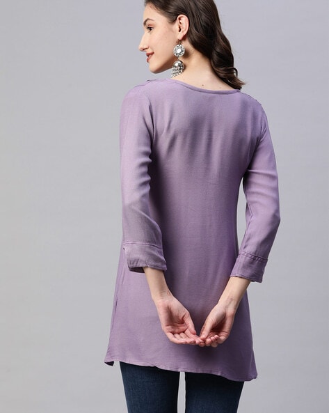 SHEWILL Embroidered A-Line Tunic