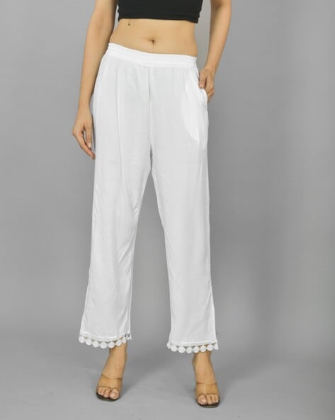 Straight Fit Pants with Insert Pockets