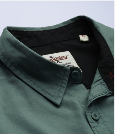 Men Green Solid Pure Cotton Sustainable Casual Shirt