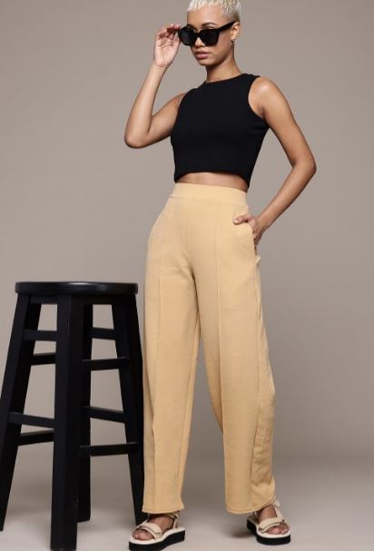 Smart High-Rise Wrinkle Free Trousers