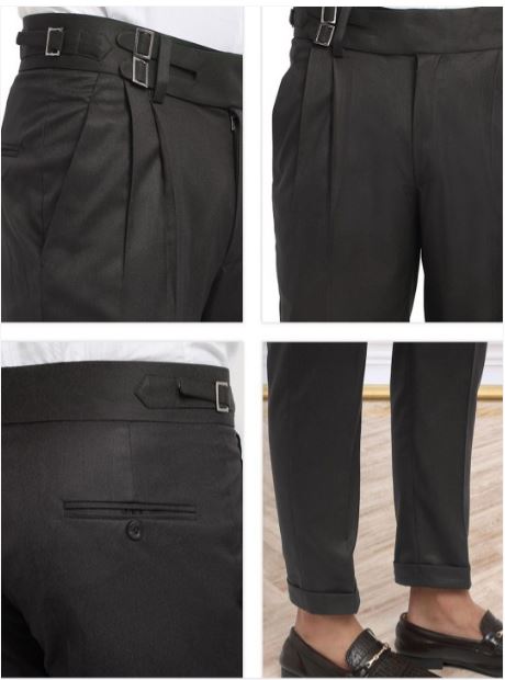 Deep Black Gurkha Pant