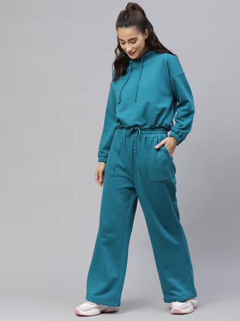 Laabha Teal Solid Regular Tracksuits