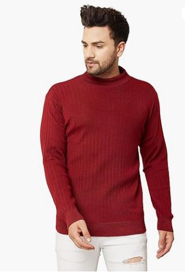 Men High Neck Full Sleeve Winter Woolen Sweater