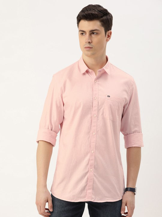 Men Slim Fit Opaque Pure Cotton Casual Shirt