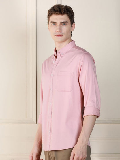 Button-Down Collar Cotton Casual Shirt