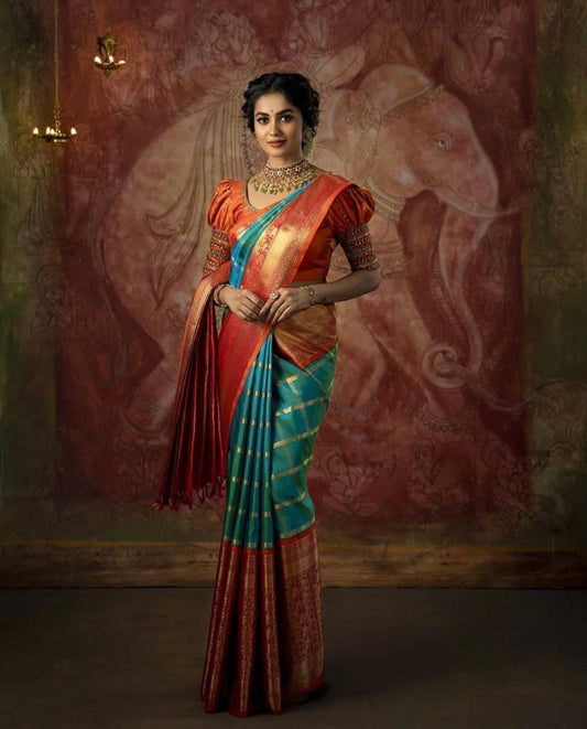 Wedding Wear Jacquard Saree