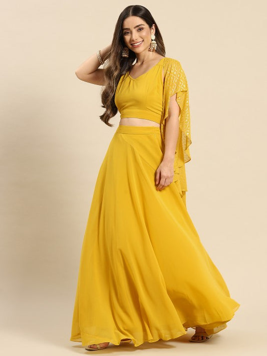 Remarkable Yellow Color Designer party wear lehenga Online