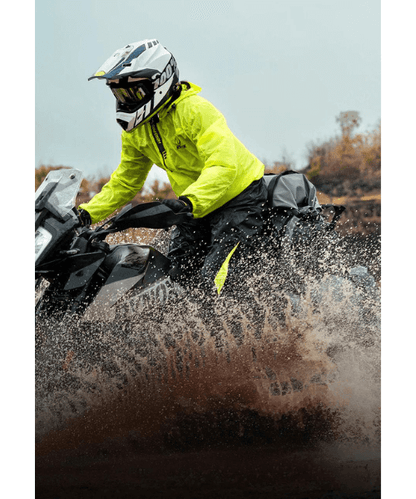 Rynox H2GO Pro 3 Rain Jacket – Hiviz Green