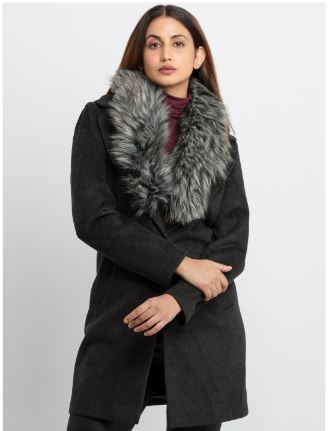 Women Solid Winter Coat