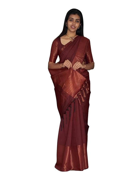 Avantika Fashion Women's Trendy Kanjivaram Soft Lichi Silk Saree With Blouse Piece