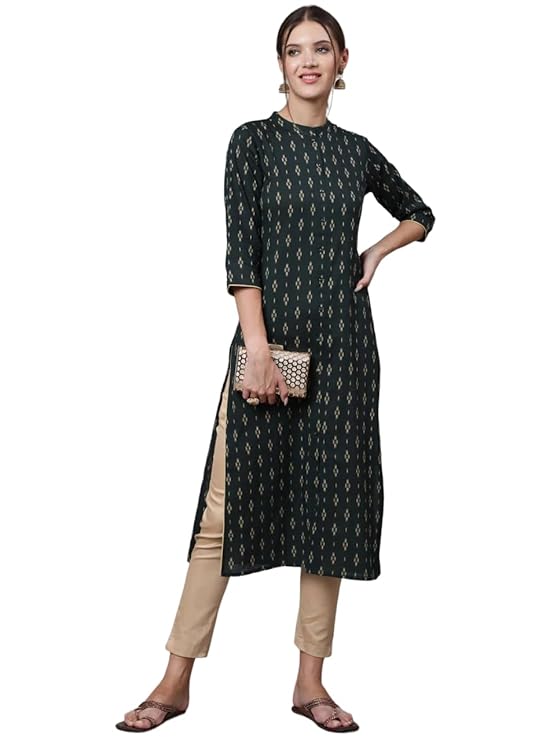 Women's Printed Crepe Straight Printed Kurti