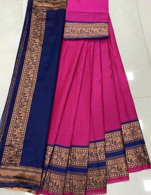 Women's Indian Traditional Unstitched Kanjivaram Kanchipuram Silk Pure Zari Weaving Lehenga Choli