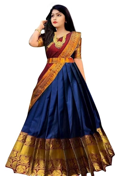 JAY NEJADHARI CREATION South indian Fancy Designer Flared Bridal lehenga Choli For Girls-Kumkum