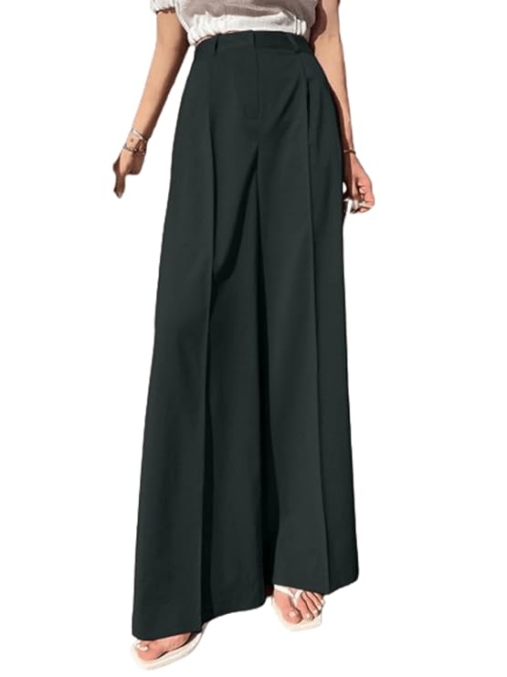 Women's & Girls' High Waist Wide Legs Korean Baggy Pants