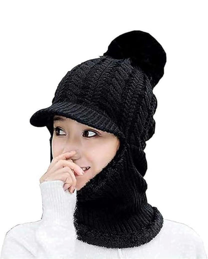 Women Winter Hat Monkey Beanie Cap