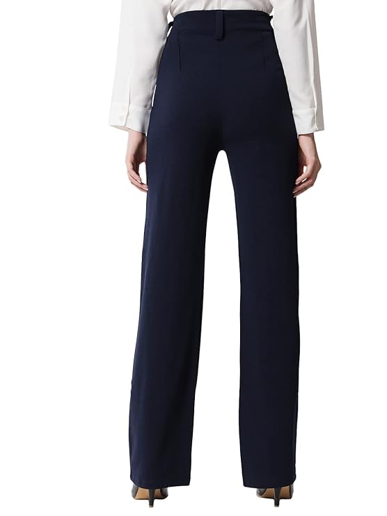 KOTTY Women Polyester Blend Solid Trousers