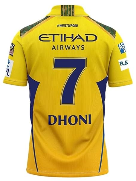 Thala Dhoni 7 Cricket Team CSK Jersey Tshir