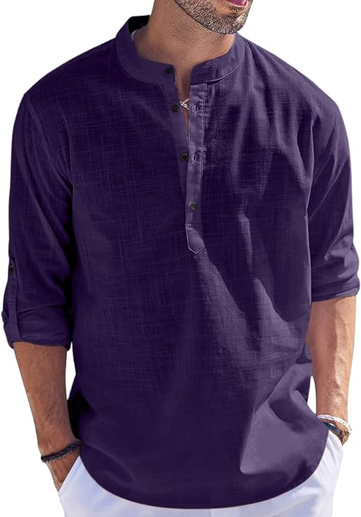 Bellstone Men Solid Cotton Blend Straight Kurta Shirt