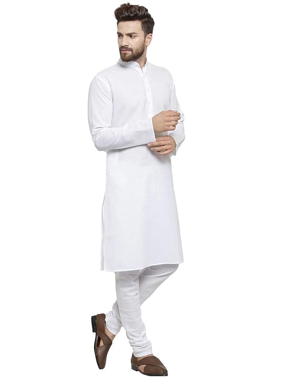 Men's Cotton Blend Straight Kurta (PLAIN KURTA)