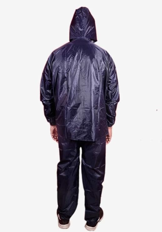 Cool Dealzz Plain Solid Waterproof/Packable Zipper Raincoat with Hood and Pant and Pocket