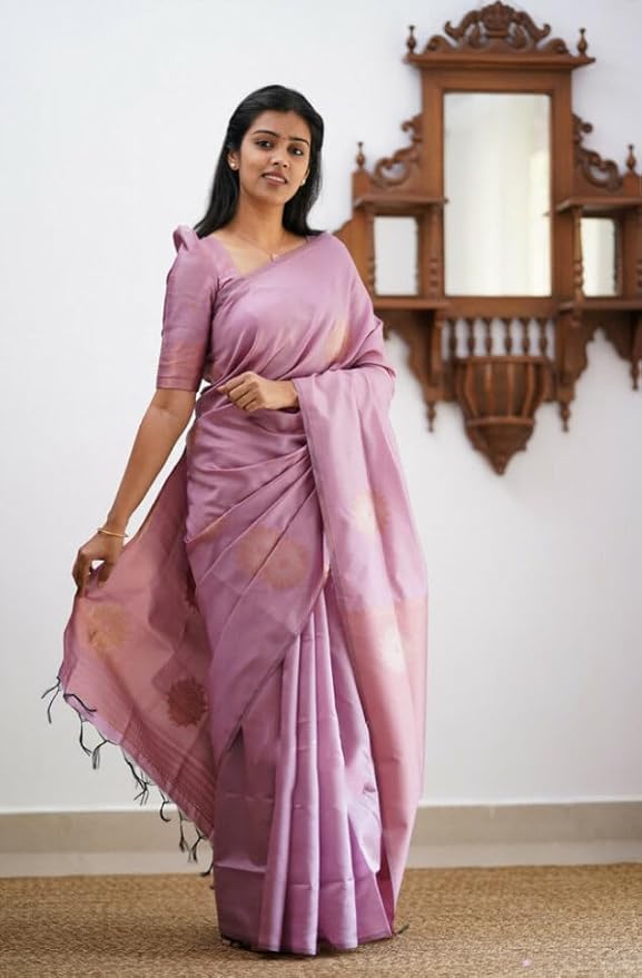 Women's Kanjivaram Soft Pure Silk Lovely Banarasi Sarees