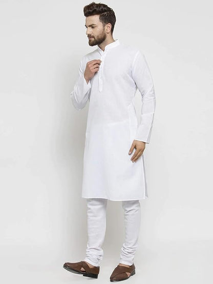 Men's Cotton Blend Straight Kurta (PLAIN KURTA)