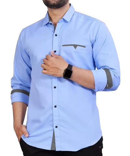 Men's Regular Fit Solid Soft Touch Cotton Casual Shirt