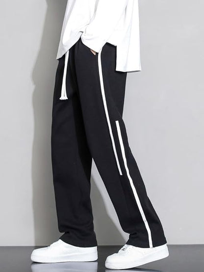 Mens Lycra Black Track Pant