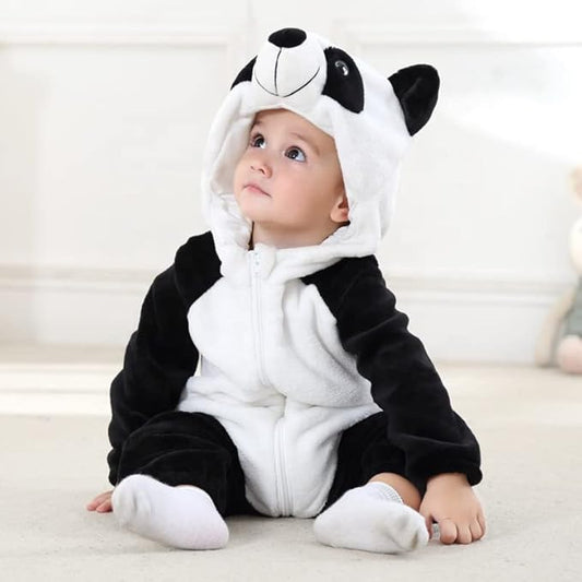 Unisex Baby Flannel Jumpsuit Panda Style Cosplay Clothes