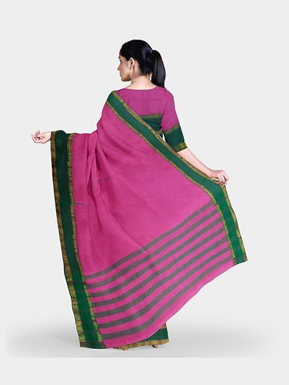 PURE COTTON GADWAL SAREE LAVANYA PINK COLOUR