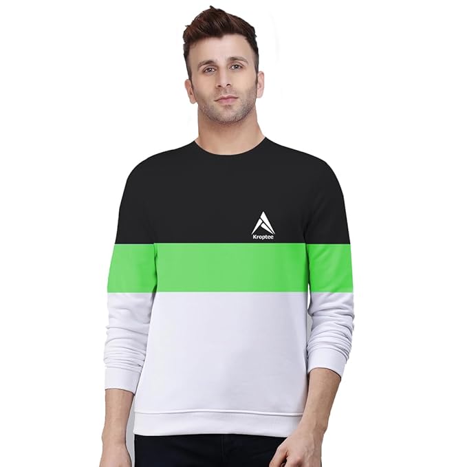 Men's Color Block Multicolor Full Sleeve T-Shirt