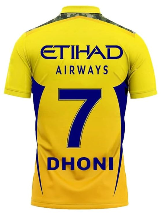 RJM Thala Dhoni New Cricket Team Chennai Jersey Tshirt 2024 for