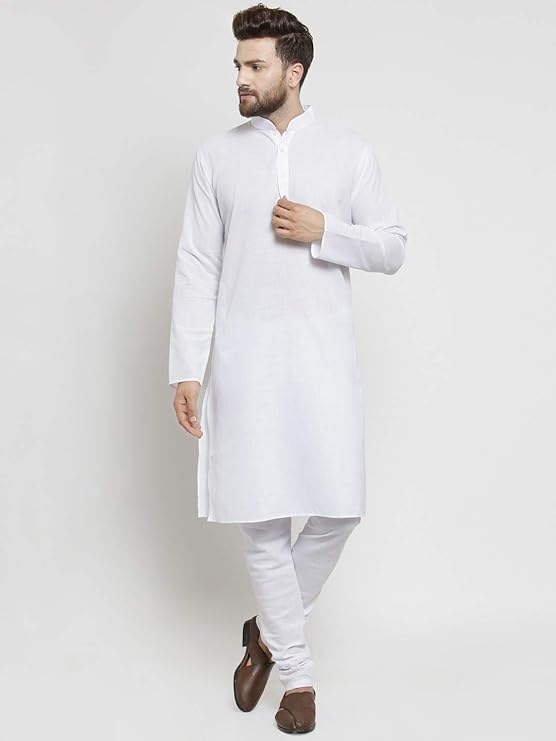 Men's Cotton Blend Straight Kurta (PLAIN KURTA)