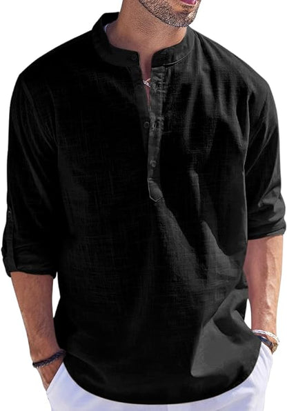 Men Solid Cotton Blend Straight Kurta Shirt