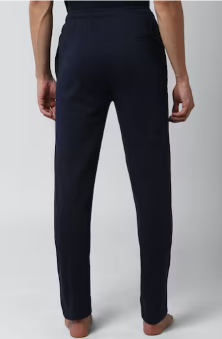 MEN NAVYSOLID CASUAL TRACK PANTS