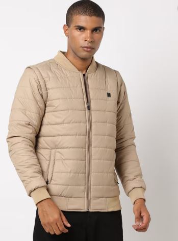 Quilted Zip-Front Puffer Jacket