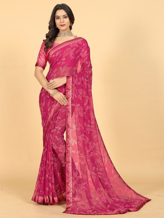 Floral Printed Saree