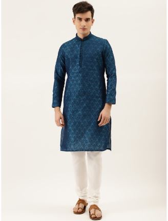 Men Blue Kurta Set