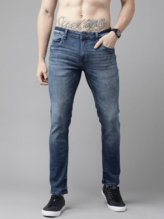 Men Blue Skinny Fit Light Fade Jeans