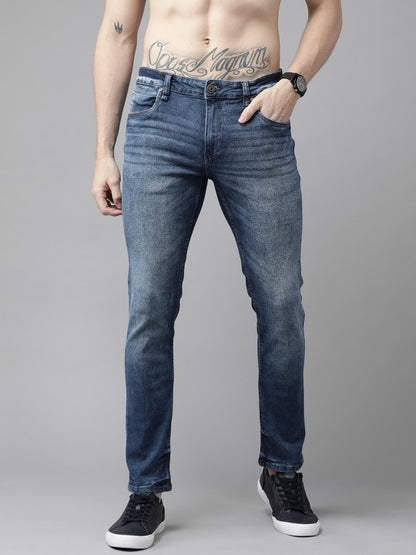 Men Blue Skinny Fit Light Fade Jeans